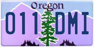 OR license plate 011DMI