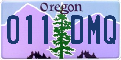OR license plate 011DMQ