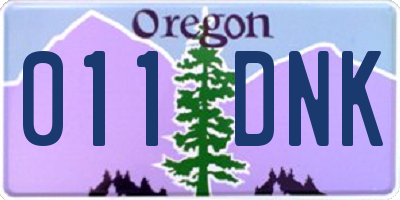 OR license plate 011DNK