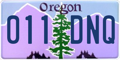 OR license plate 011DNQ