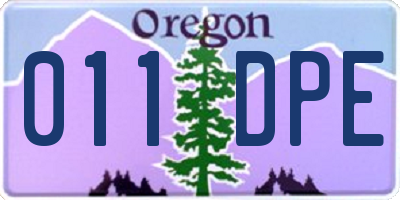 OR license plate 011DPE