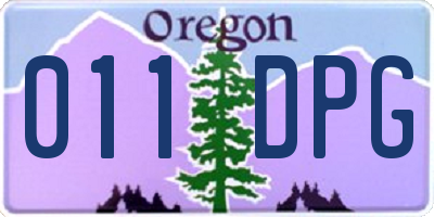 OR license plate 011DPG