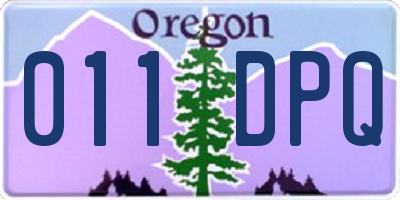 OR license plate 011DPQ