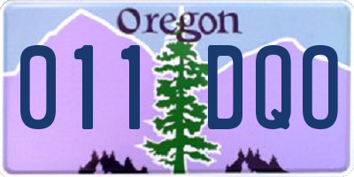 OR license plate 011DQO