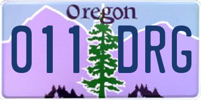 OR license plate 011DRG