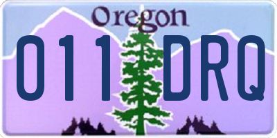 OR license plate 011DRQ