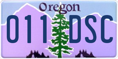 OR license plate 011DSC