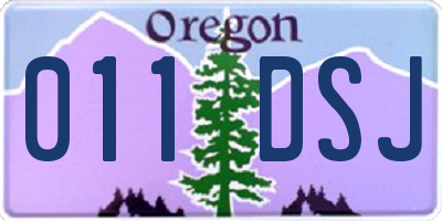 OR license plate 011DSJ