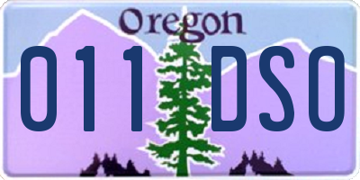 OR license plate 011DSO