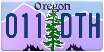 OR license plate 011DTH