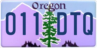 OR license plate 011DTQ