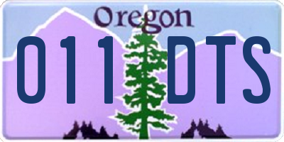OR license plate 011DTS