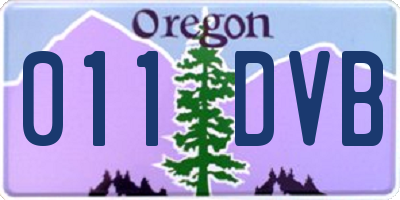 OR license plate 011DVB