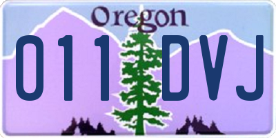 OR license plate 011DVJ