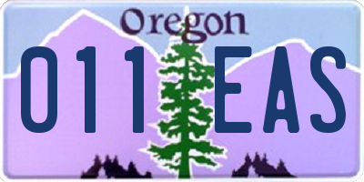 OR license plate 011EAS