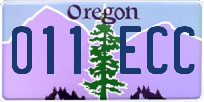 OR license plate 011ECC