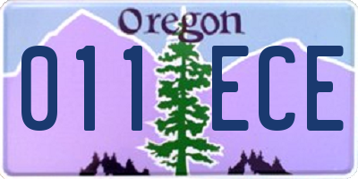 OR license plate 011ECE