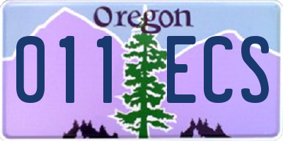 OR license plate 011ECS