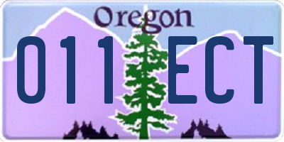 OR license plate 011ECT