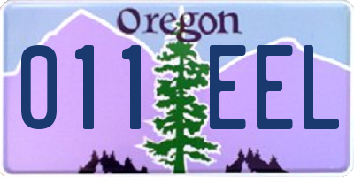 OR license plate 011EEL