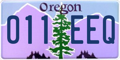 OR license plate 011EEQ