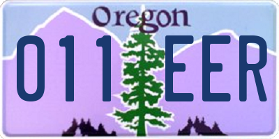 OR license plate 011EER