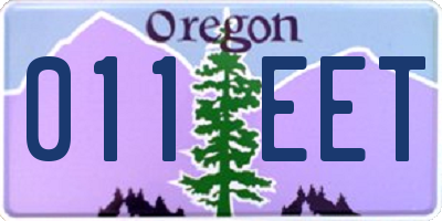 OR license plate 011EET
