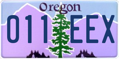 OR license plate 011EEX