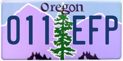 OR license plate 011EFP
