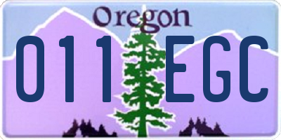 OR license plate 011EGC