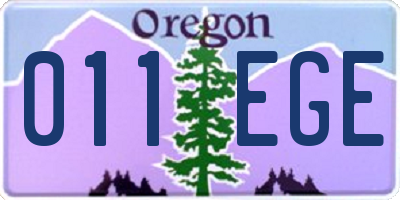 OR license plate 011EGE