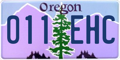 OR license plate 011EHC