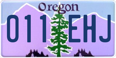 OR license plate 011EHJ