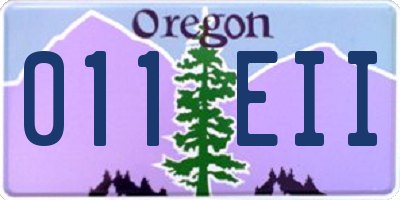 OR license plate 011EII