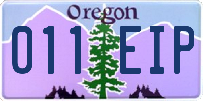 OR license plate 011EIP