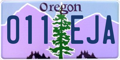 OR license plate 011EJA