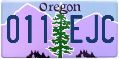 OR license plate 011EJC