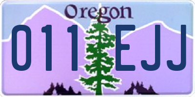 OR license plate 011EJJ