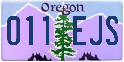 OR license plate 011EJS