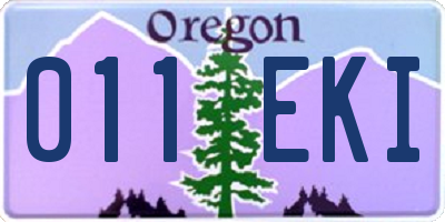 OR license plate 011EKI