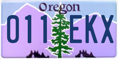 OR license plate 011EKX