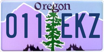 OR license plate 011EKZ