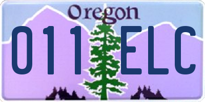 OR license plate 011ELC