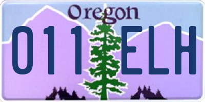 OR license plate 011ELH