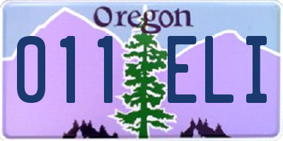OR license plate 011ELI