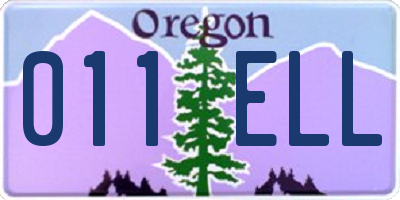 OR license plate 011ELL