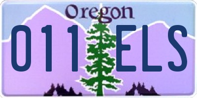 OR license plate 011ELS