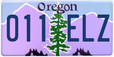 OR license plate 011ELZ