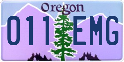 OR license plate 011EMG