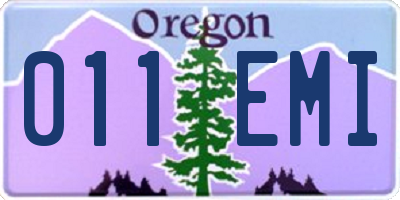 OR license plate 011EMI